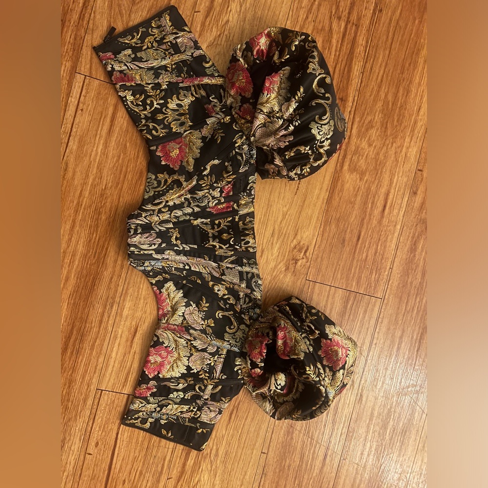 House of CB bustier gold and black top Size L